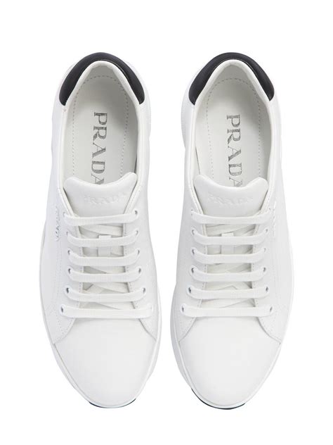 prada white leather sneakers